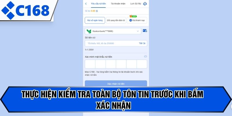 Thực hiện kiểm tra toàn bộ tôn tin trước khi bấm xác nhận